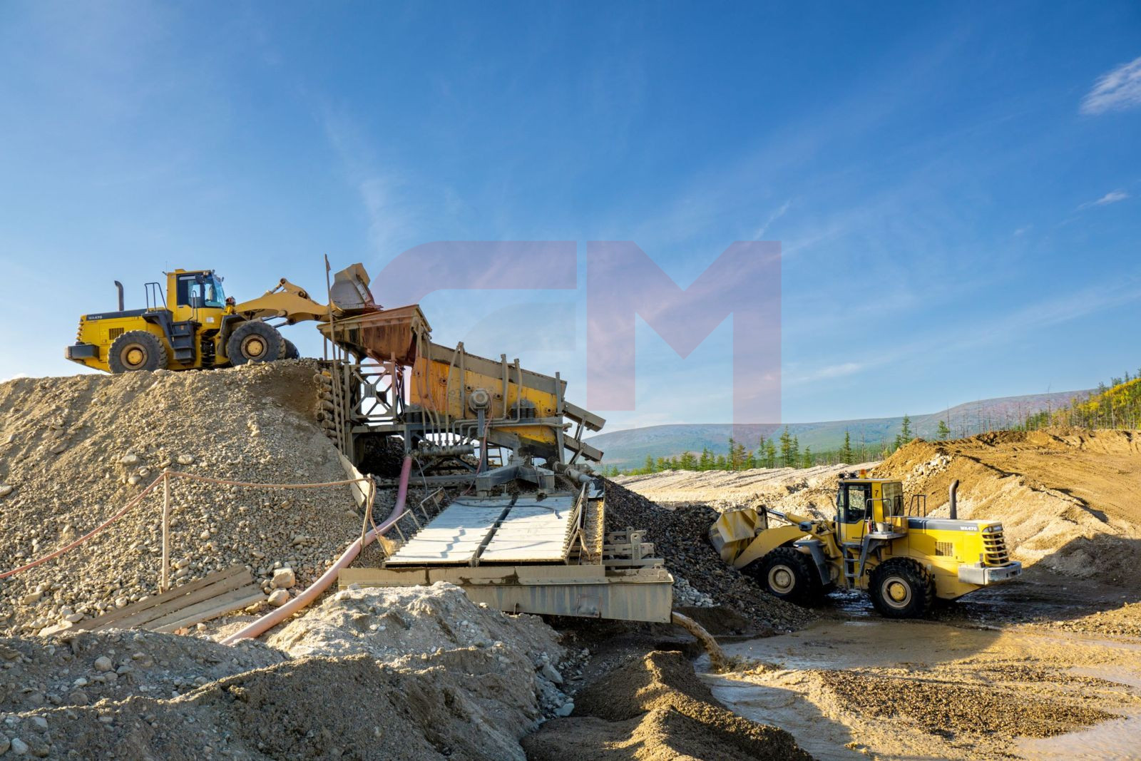 Комплекс россыпной золотодобычи (драги, промприборы, шлюзы)